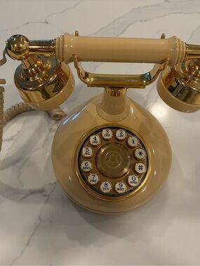 Vintage Western Electric Rotary Dial Phone French Victorian Style Desk Telephone